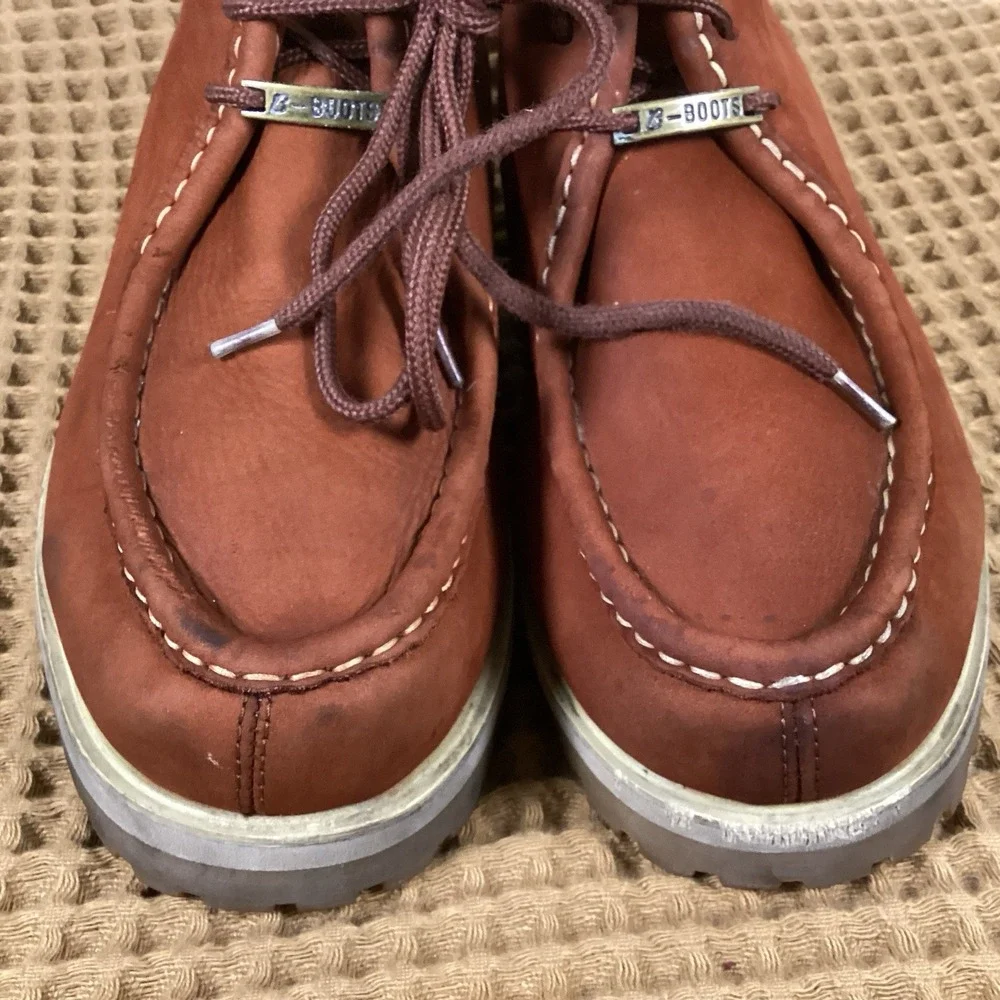 B-Boots By Buffalino Boots Mens 10.5 Brown Suede Leather Lace Up Chukka Moc Toe